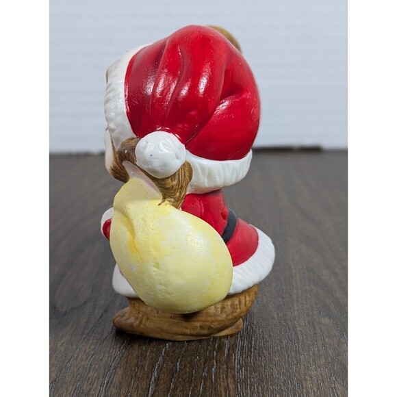 VTG HOMCO Christmas Santa Mice Ceramic Figurines SET OF 3 #5405 Present Bag Tree - Picture 12 of 14